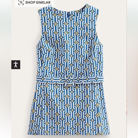 Boden Belted Co-ord Top geometric - Picture 5 of 10